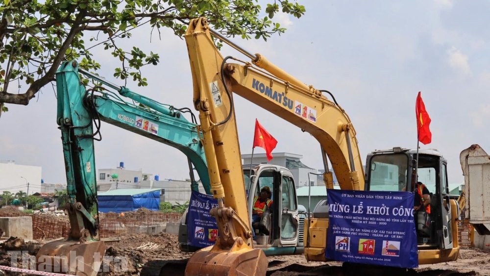 Dự án Nâng cấp, cải tạo tuyến ĐT.830C có tổng mức đầu tư 1.850 tỷ đồng từ nguồn vốn ngân sách tỉnh Tây Ninh. Ảnh: Thu Huyền