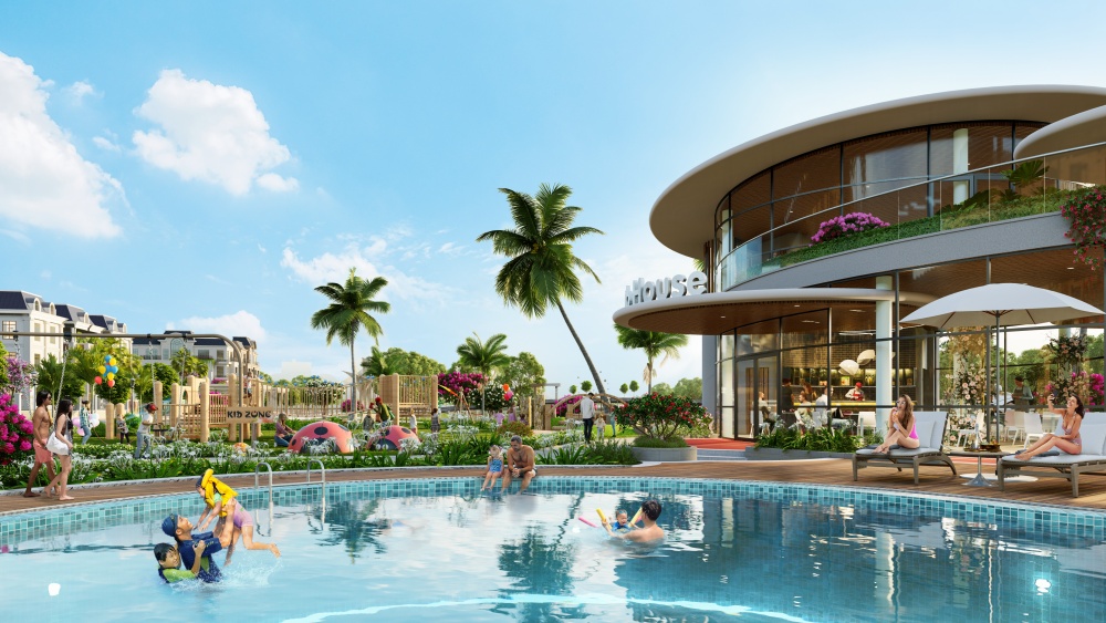 Hồ bơi tại dự án Agora City, những tiện ích vượt trội tại khu đô thị.