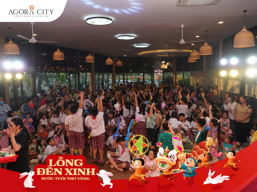 Sự kiện Đêm hội Trăng rằm – Vui Tết đoàn viên thu hút hơn 1.000 người tham gia. (Hình ảnh: Agora City)